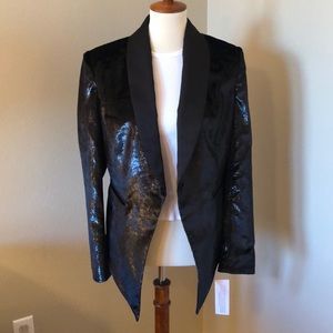 Topshop NWT Metallic Velvet Blazer